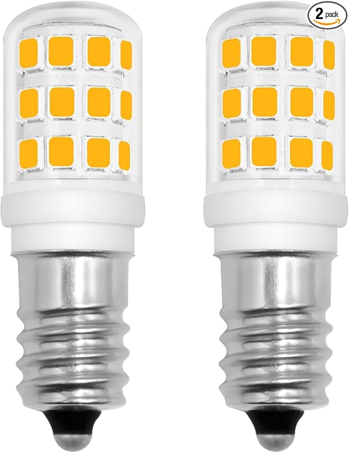 Christmas Tree Lighting 3W E12 Dryer LED Bulb 120V S6 Water Ice Dispenser, Dryer Drum, Night Light, Salt Lamp, Warm White 2700K Appliance Bulb, Non-dimmable, Pack of 2 - Bloomnest