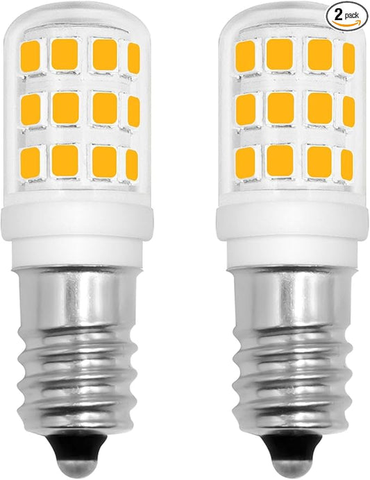 Christmas Tree Lighting 3W E12 Dryer LED Bulb 120V S6 Water Ice Dispenser, Dryer Drum, Night Light, Salt Lamp, Warm White 2700K Appliance Bulb, Non-dimmable, Pack of 2 - Bloomnest