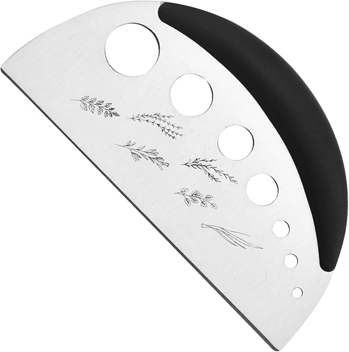 Herb Stripper and Herb Cutter 2 in 1,Herb Stripping Tool Herb Chopper Cilantro Chopper Best Kitchen Gadgets Presents for RV Owners Campers Chefs and Cooking Lovers,1PCS,Black,Stainless Steel - Bloomnest