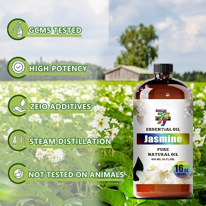 Jasmine Essential Oil (16 oz / 480 ml) – Jasmine Oils for diffusers, humidifiers, Home Baths, Cleaning Products, Yoga, DIY Soaps and DIY Scented Candles - Bloomnest