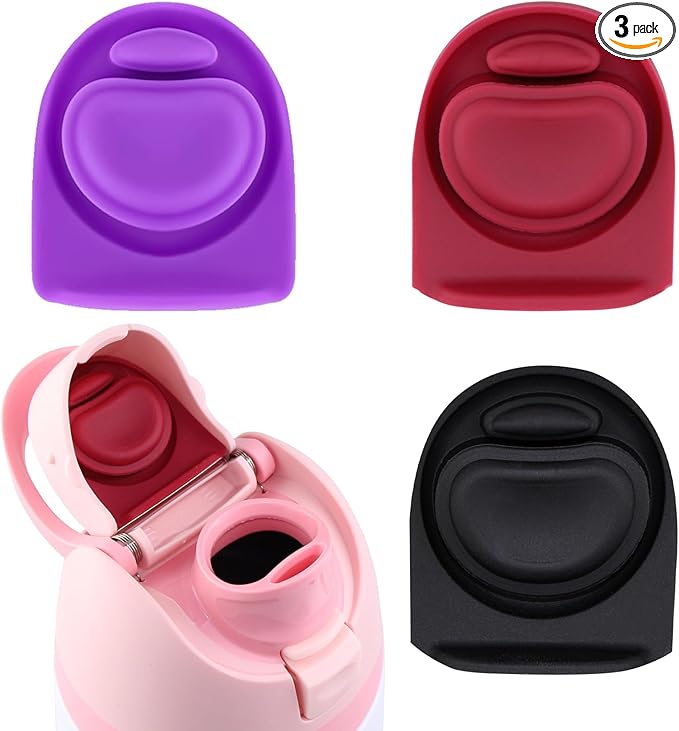 3pcs Replacement Rubber Stopper Seal Compatible with Owala FreeSip 24oz 32oz,Water Bottle Lid Cap Silicone Seal Parts for Owala 16/19/24/32/40oz Spout Gasket Mouthpiece Piece Accessories F2A2 Frokolla