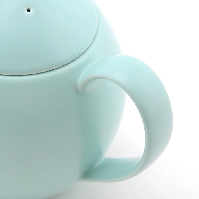 FORLIFE Dew Teapot with Basket Infuser, Minty Aqua, 14 oz/414ml