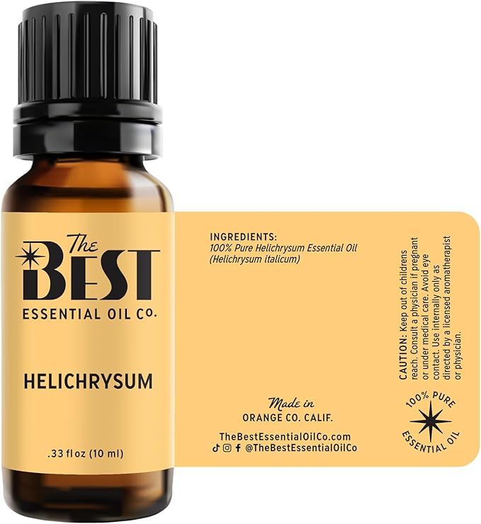 The Best Helichrysum Essential Oil Premium Grade- 100% Pure & Natural for Aromatherapy, Diffuser, Spa, Massage, Air Freshener- 10 ml (.33 fl oz) - Bloomnest
