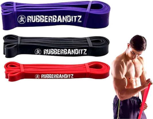 Rubberbanditz Combo Pull Up Assist Bands | Heavy Duty Resistance Exercise Bands for Powerlifting, Mobility, and Stretching | Resistance Bands for Working Out - Bloomnest