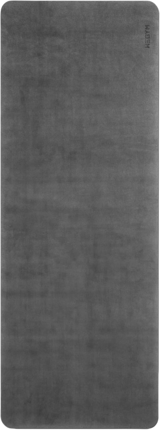 WeGym Yoga Mat, 4mm Cushioned Exercise Mat for Yoga, Pilates, Home Workouts - Anti Slip Polyurethane Suede Yoga Mat with Carrying Strap