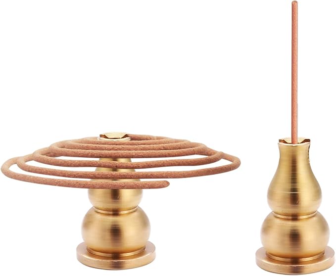 Brass Incense Holder 3 Styles, Incense Cone Burner, Coil Incense Holder, Incense Stick Holder (6 Pieces) - Bloomnest