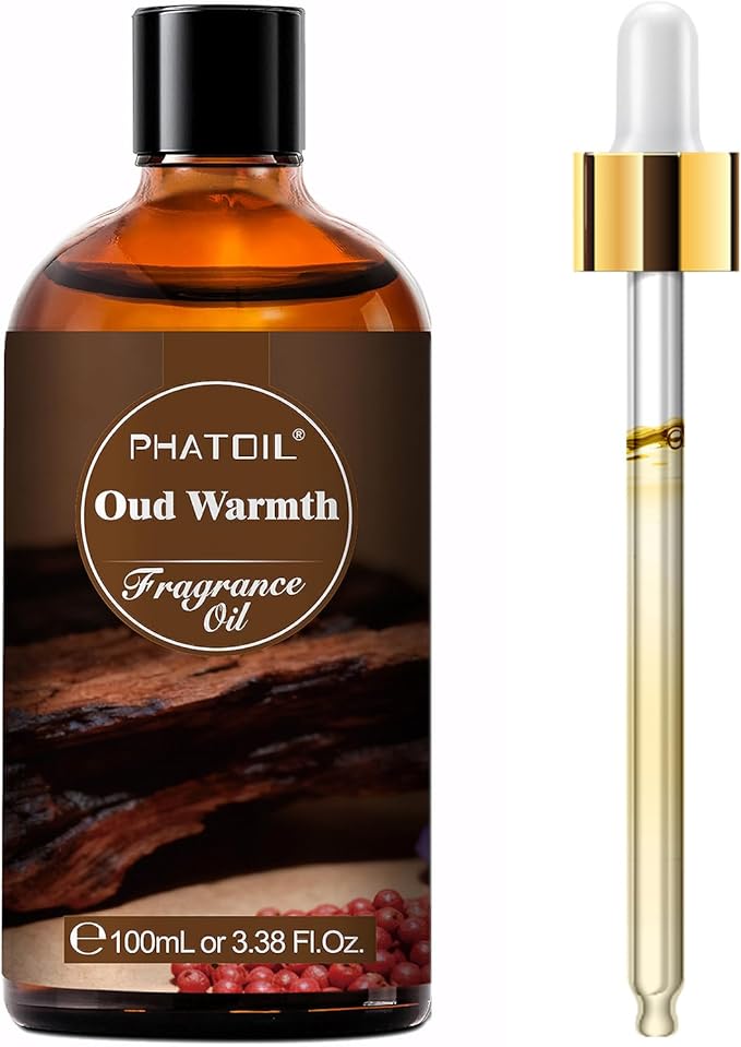 PHATOIL 3.38FL.OZ Oud Warmth Fragrance Oils for Aromatherapy, Essential Oils for Diffusers for Home, Perfect for Diffuser, Yoga, Skin Care, DIY Candle and Soap Making - 100ml - Bloomnest
