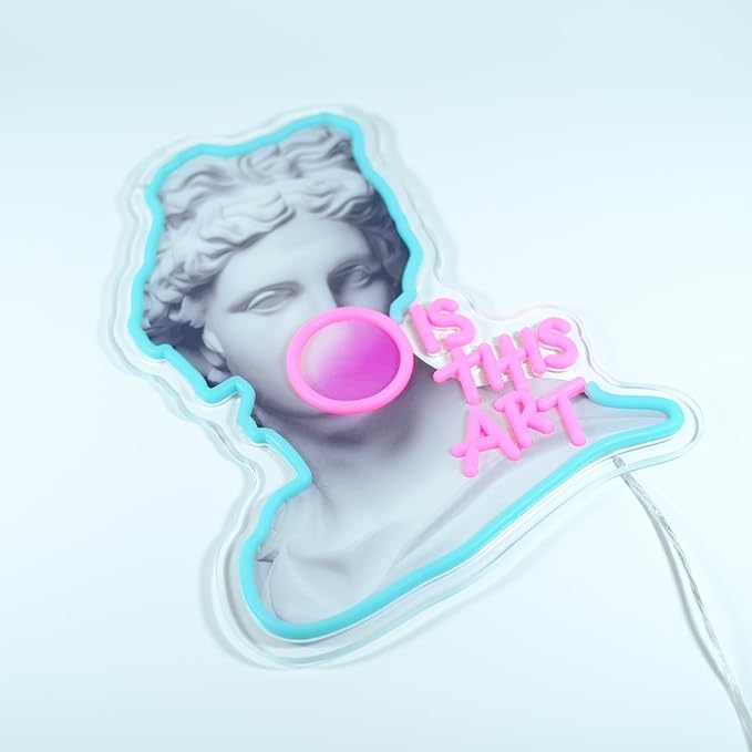 IS THIS ART Neon Sign,Innovative Integral Forming Process,With Dimmable Switch For All Holiday Party and Home Decoration - Bloomnest