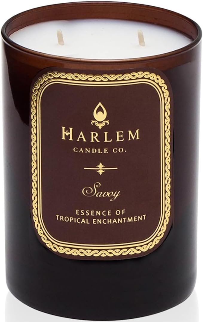 HARLEM CANDLE CO. Savoy - Luxury Scented Soy Candle, 11 oz - 80-Hour Burn Time | Blackcurrant, Mandarin, Green Apple and Lily of The Valley | Scented Candles for Home - Bloomnest