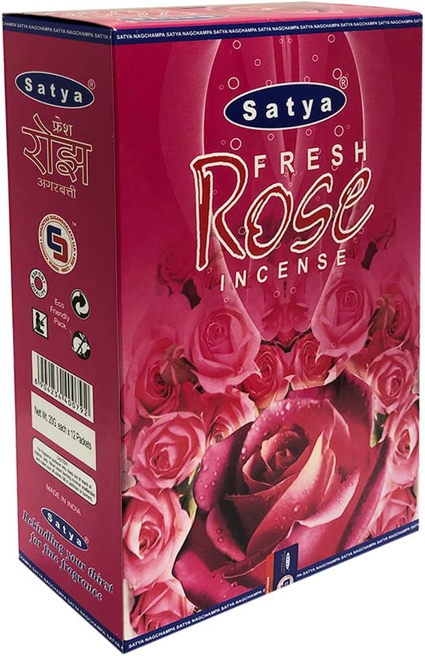 Fresh Rose Incense Sticks and Incense Stick Holder Bundle Insence Insense Satya - Bloomnest