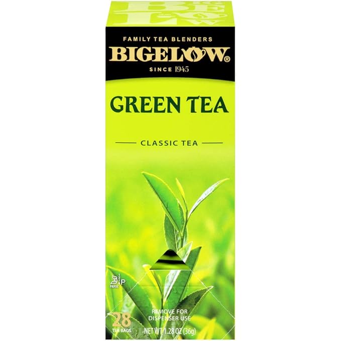 Bigelow Green Tea 28-Count Boxes (Pack of 6) Premium Bagged Green Tea Bright Antioxidant-Rich All Natural Medium-Caffeine Tea in Individual Foil-Wrapped Bags - Bloomnest
