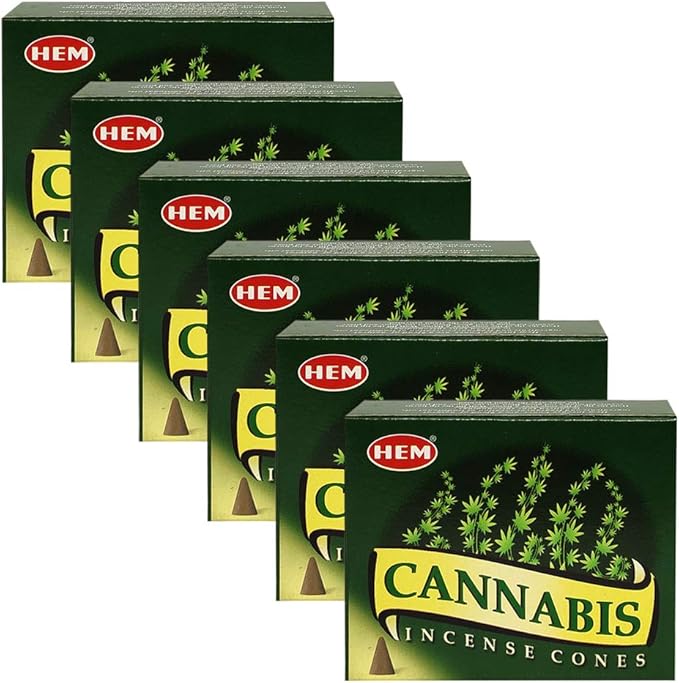 TRUMIRI Incense Cone Holder Bundle with Hem Cannabis Incense Cones - Pack of 6 (Approx 60 Cones) TRUMIRI
