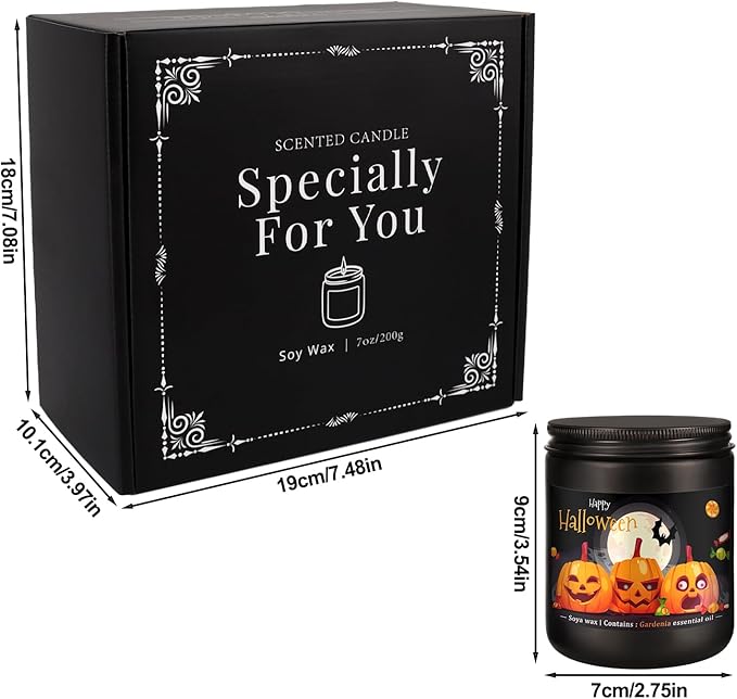Halloween Scented Candle Set, 4-Pack 7oz Soy Wax Candles with 4 Fragrances, Long-Lasting Burning for Halloween, Christmas, Home Decor, Rituals & Themed Parties. - Bloomnest