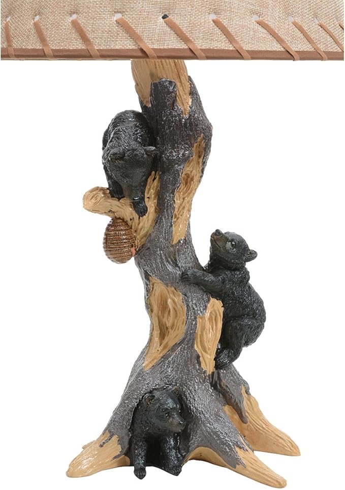 BLACK FOREST DECOR - Life is Sweet Bear Accent Lamp for Cabin, Living Room, Nightstand, Desk - Vintage Rustic Home Décor - 23" x 14" - Bloomnest