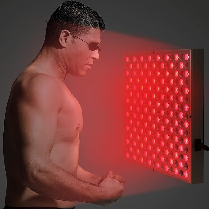 LED-Red-Light-Therapy-Device - 45W LED Panel Deep 660nm and Near-Infrared 850nm Light Combo for Skin Beauty, Pain Relief of Muscles and Joints Rhmip