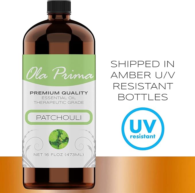 Ola Prima Oils 16oz - Patchouli Essential Oil - 16 Fluid Ounces - Bloomnest