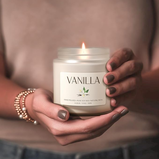 Vanilla Candle, Soy Candles for Women, Soy Candles for Home Scented, 2 Pack Aromatherapy Candle Gift Set for Relaxing, Stress Relief & Home Decor - Bloomnest