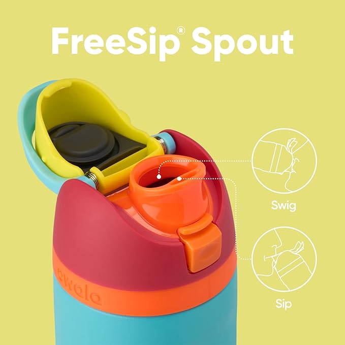 Owala FreeSip Insulated Stainless Steel Water Bottle with Straw, BPA-Free Sports Water Bottle, Great for Travel, 24 Oz, Summer Sweetness Owala
