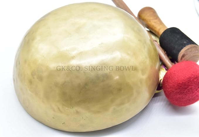10" Large Master Healing Hand hammered Tibetan Singing Bowl - Great for Meditation, Yoga, Sound Bath, Mindfulness, Relaxation - Cushion, Wooden Mallet & Drumstick Included - Bloomnest