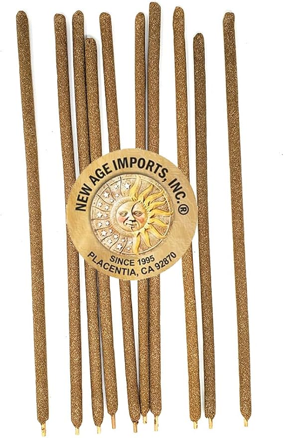 New Age Imports, Inc.® ~ Premium Palo Santo Hand Rolled Incense Sticks 11-12" Inches Long Sticks from Peru. Great for Meditation, Smudging, Spiritual Cleansing. (10 Sticks Pack) NewAgeImportsInc