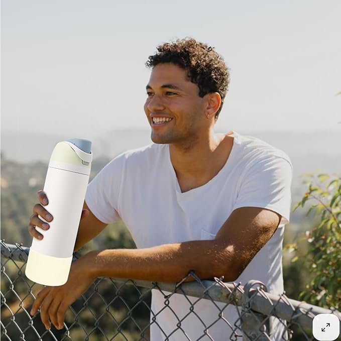 2PCS Silicone Water Bottle Boot, Compatible with Owala 24oz 32oz 40oz, Protective Anti-Scratch & Anti-Dent No Noise Sleeve Cover for FreeSip/Twist/Flip Water Bottles (Cream White, 32oz) BKBY