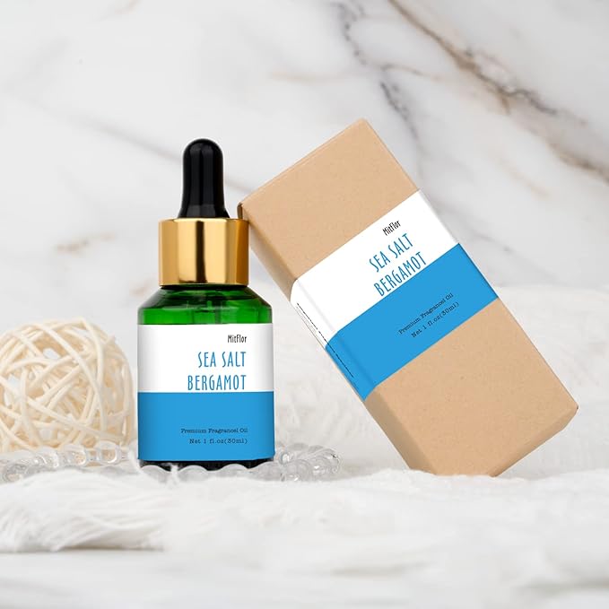 Sea Salt Bergamot Fragrance Oil, MitFlor Single Scented Oil, Large Size Premium Grade Fragrance Oil for Soap & Candle Making, Aromatherapy Oil, Fresh Summer Scent for Home Fragrance, 30ml - Bloomnest