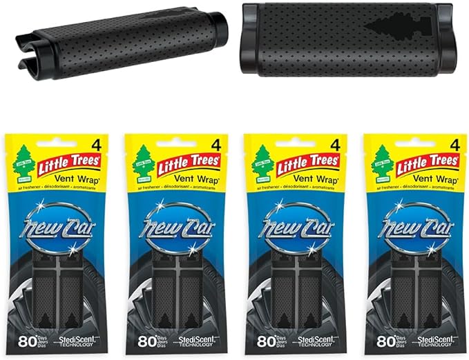 LITTLE TREES Car Air Freshener | Vent Wrap Provides Long Lasting Scent, Invisibly Fresh | New Car Scent, 16 Air Fresheners - Bloomnest