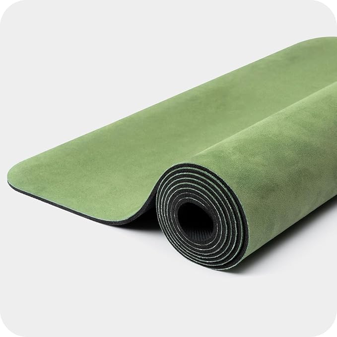 WeGym Yoga Mat, 4mm Cushioned Exercise Mat for Yoga, Pilates, Home Workouts - Anti Slip Polyurethane Suede Yoga Mat with Carrying Strap