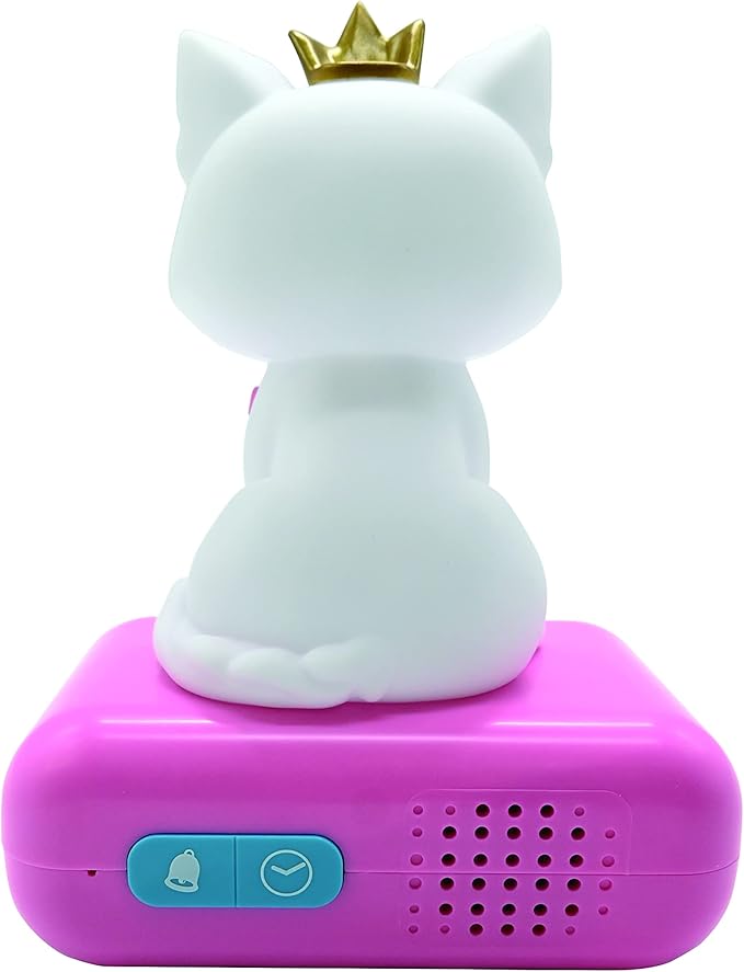 LEXiBOOK - Kitten Digital Alarm Clock for Kids with Night Light Snooze, Childrens Clock, Luminous Cat, White and Pink Colours - RL800KT - Bloomnest