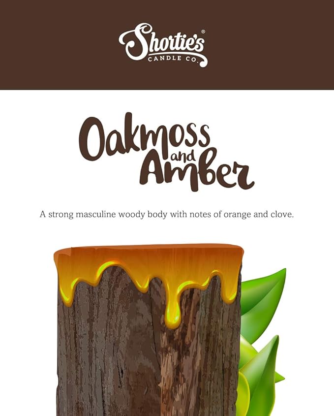 Shortie's Candle Company Oakmoss & Amber Wax Melts Multi Pack - Formula 117-2 Highly Scented 3 Oz. Bars (6 Oz. Total) - Made with Natural Oils - Incense & Earth Air Freshener Cubes Collection ShortiesCandleCompany