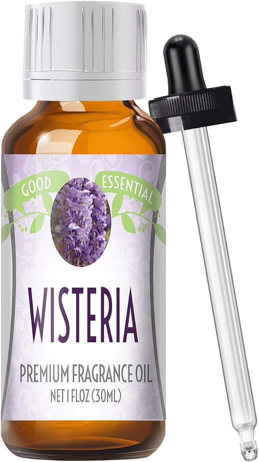 Good Essential Professional Wisteria Fragrance Oil (30ml/1 fl oz) for Candles, Soaps, Lotions, Perfume - Wisteria Diffuser Oil & Room Scent - Aromatherapy Oils GoodEssential
