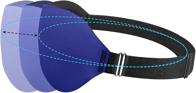 DTS Sleep Mask for Men Women Side Sleepers Eye Mask Zero Eye Lash Pressure 3D Complete Light Blocking Night Blindfold with Adjustable Strap Soft Shade Cover Sleeping Mask for Travel Nap Work Home Blue - Bloomnest