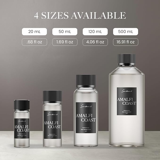 Scentiment Diffuser Oil - Amalfi Coast | Aromatherapy Fragrance | Inspired by Luxury Five Star Hotels | Notes of Bergamot, Lemongrass, Jasmine, Lily, Magnolia & Koa Wood (500 mL) - Bloomnest