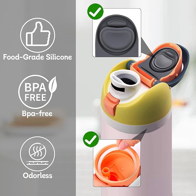2 Sets Replacement Stopper and O Ring Gasket Compatible with Owala FreeSip 24oz 32oz,Water Bottle Lid Insert Cap Rubber Seal Parts for Owala 16/19/24/32/40oz Mouthpiece Accessories F1 Frokolla