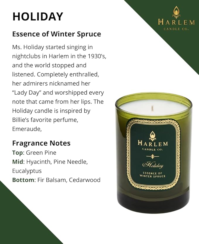 Harlem Candle Co. Holiday Luxury Candle, 11 oz Glass Jar, Double Wick, Soy Wax, Gift Box, Wild Berry, Rose, Absinthe, Angelica, Strawberry Musk, and Birchwood, 80 Hour Burn - Bloomnest