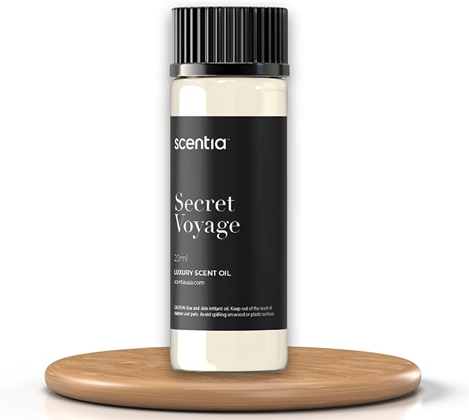 Scentia Hotel Diffuser Oil Inspired by The Baccarat Hotel Scent - 20 mL 0.67 fl oz - Essential Oil Blend of Cedar &Jasmine for Aromatherapy & humidifiers - Secret Voyage, Graduation Gift Scentia