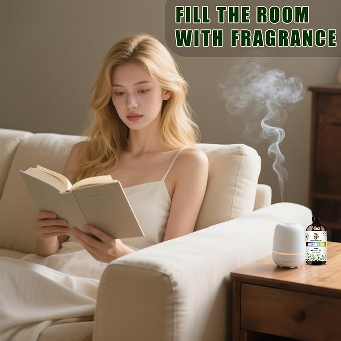 Eucalyptus Essential Oil (4 oz/120 ml) — Eucalyptus Oils for Aromatherapy, diffusers, humidifiers, Home fragrances, DIY Skincare, soap Making, DIY Candle, Relaxation, Yoga, and Meditation - Bloomnest