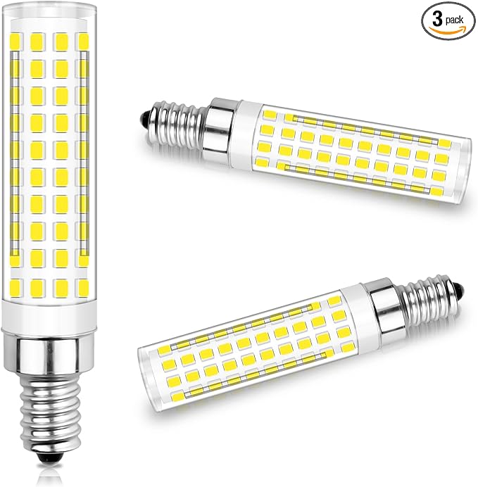 Dimmable E12 Led Bulbs 120W 150W Equivalent 12W Candelabra Light Bulbs, Cool White 6000K, AC120V 1000 Lumen for Chandelier Ceiling Fan,3 Pack - Bloomnest