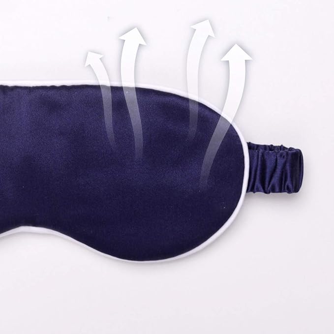 Silk Sleep Mask Light Blocking Luxury 100% Mulberry 19mm Silk Eye Mask Eye Cover Blindfold Ultra Soft Light & Comfy Anti Aging Skin Care with Travel Bag Gift Package - Bloomnest