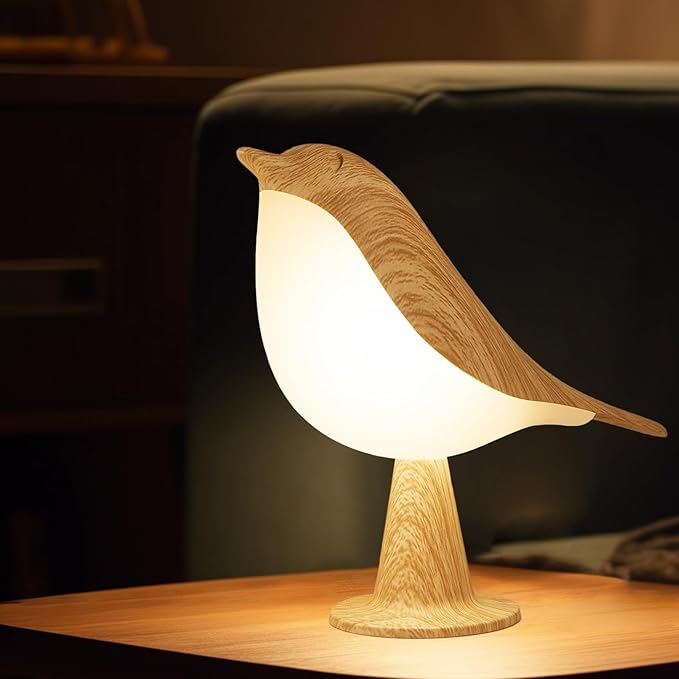Small Bird Table Lamp, 2600 mAh Cordless Desk Lamp, Touch Night Light with 3 Color, Small Lamps, Rechargeable Bedside Night Light, Hummingbird Lamps for Bedroom Nightstand Bedside Table - Bloomnest