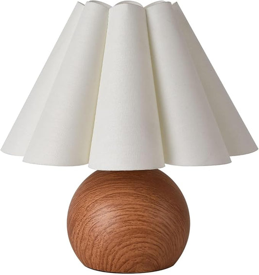 KUNJOULAM Cute Small Table Lamp, Modern Bedside Nightstand Lamp with Beige Lampshade, Metal Base for Bedroom Home Office Decor (Without Buld - Bloomnest