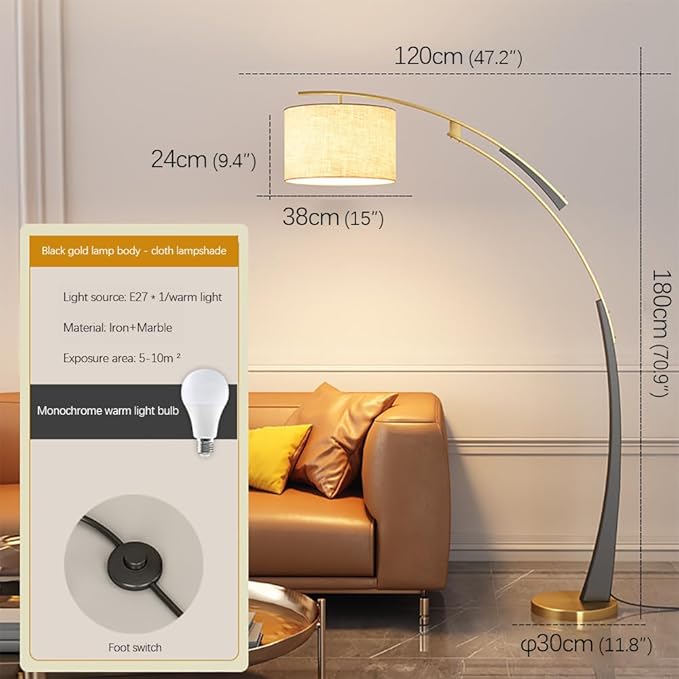 Nordic Fishing Floor Lamp Modern Family Living Room Beside The Sofa Creative LED Decorative Standing Light (Y) - Bloomnest