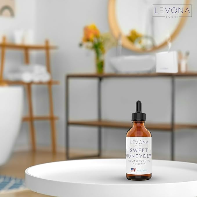Levona Scent Oil Diffuser Essential Oils: Essential Oils Home Luxury Scents - Sweet Honeydew Essential Oil - Sweet & Fresh Notes of Nectarine and Floral Rose Essential Oil - 120 Ml Fragrance Oils - Bloomnest