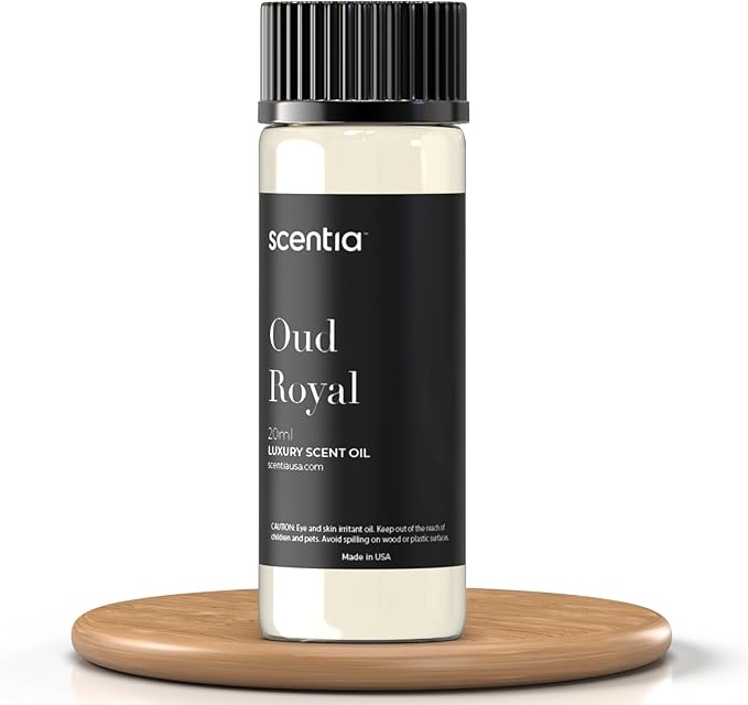 Scentia Oud Royal Hotel Diffuser Oil 20 ml | Oud Royal for Scent Diffuser | Luxurious Aroma, Niche Scent, Cardamom, Rosewood & Oud | 20ml Aromatherapy Fragrance Scentia