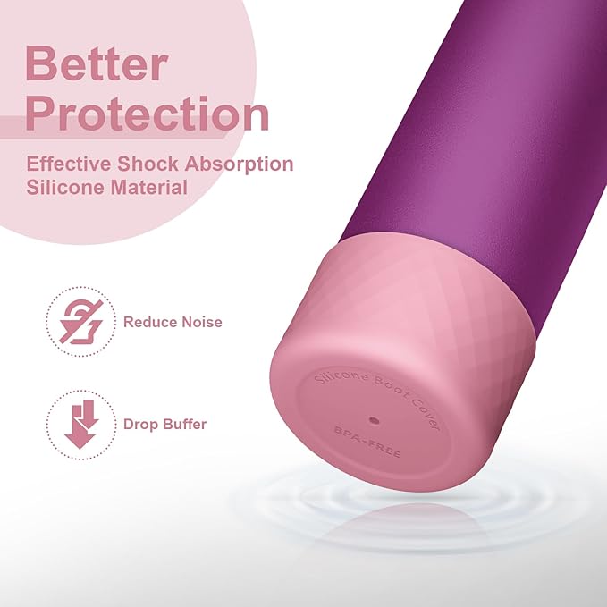 2PCS Silicone Water Bottle Boot for Owala 24oz 32oz 40oz, Anti-Slip Protective Sleeve Bottom Bumper Protector for FreeSip, Twist, and Flip Stainless Steel Water Bottles Alwenid