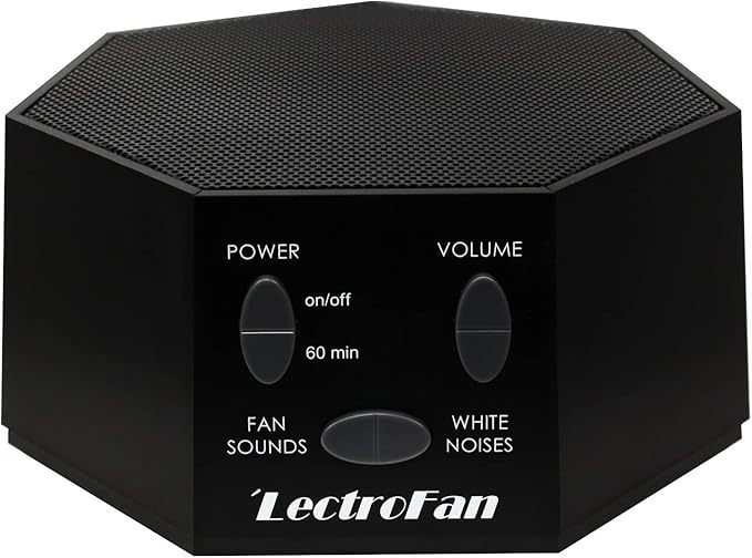 Adaptive Sound Technologies LectroFan Classic White Noise Machine - Compact Sleep Sound Machine for Bedroom, Travel, Study and More - 20 Non-Looping Fan & White Noise Variations - Black - Bloomnest
