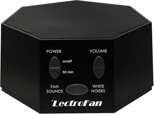 Adaptive Sound Technologies LectroFan Classic White Noise Machine - Compact Sleep Sound Machine for Bedroom, Travel, Study and More - 20 Non-Looping Fan & White Noise Variations - Black - Bloomnest
