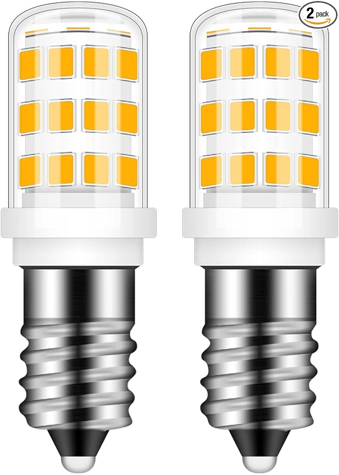 E12 LED Bulb 40w Replacement LED Candelabra Bulbs C7,Type B Candelabra Base 3000K Warm White, E12 4W LED Light Bulbs for Ceiling Fan Pendant Lighting Salt Lamp,Non-Dimmable,2 Pack - Bloomnest