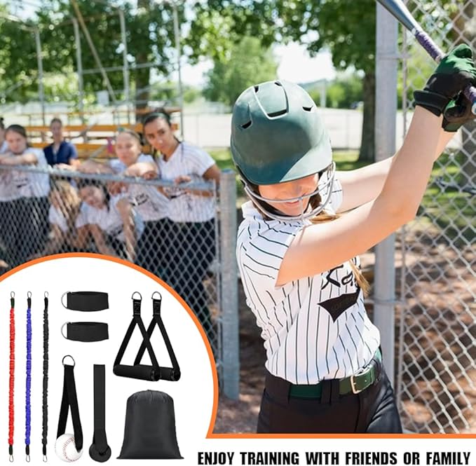 Baseball Resistance Trainer,Training Aid for Baseball Softball Pitchers,Interchangeable Grips to Build Arm Strength,Arm Bands for Baseball Players,Baseball Throwing Trainer,Great to Warm-Up - Bloomnest