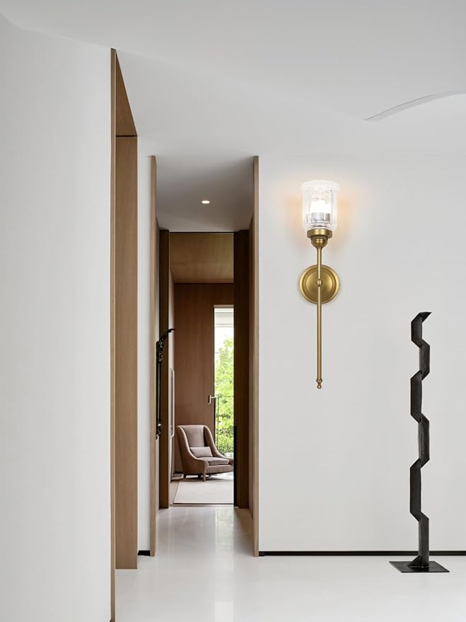 HEQIQEH Vintage Rechargeable Battery Operated Wall Sconces Set of 2 with Clear Fringe Glass Shade, Dimmable Cordless Wall Mounted Lamp Fixtures with Remote Control for Living Room Bedroom Stairs - Bloomnest